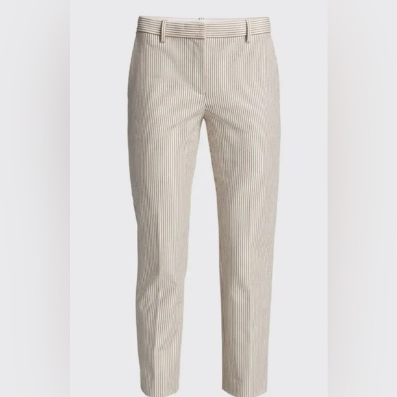 Theory Treeca 4 ivory multi stretch cotton pants NWT - Picture 5 of 10